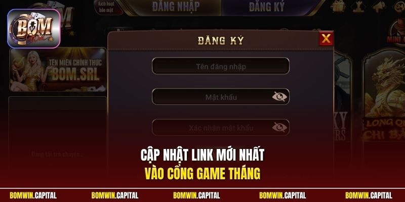Cập nhật link mới nhất vào cổng game tháng